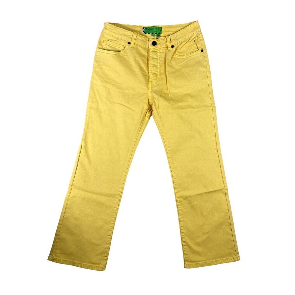 Free People x‎ Sandrine Yellow Straight Leg Jeans Yellow Size 27 Pockets